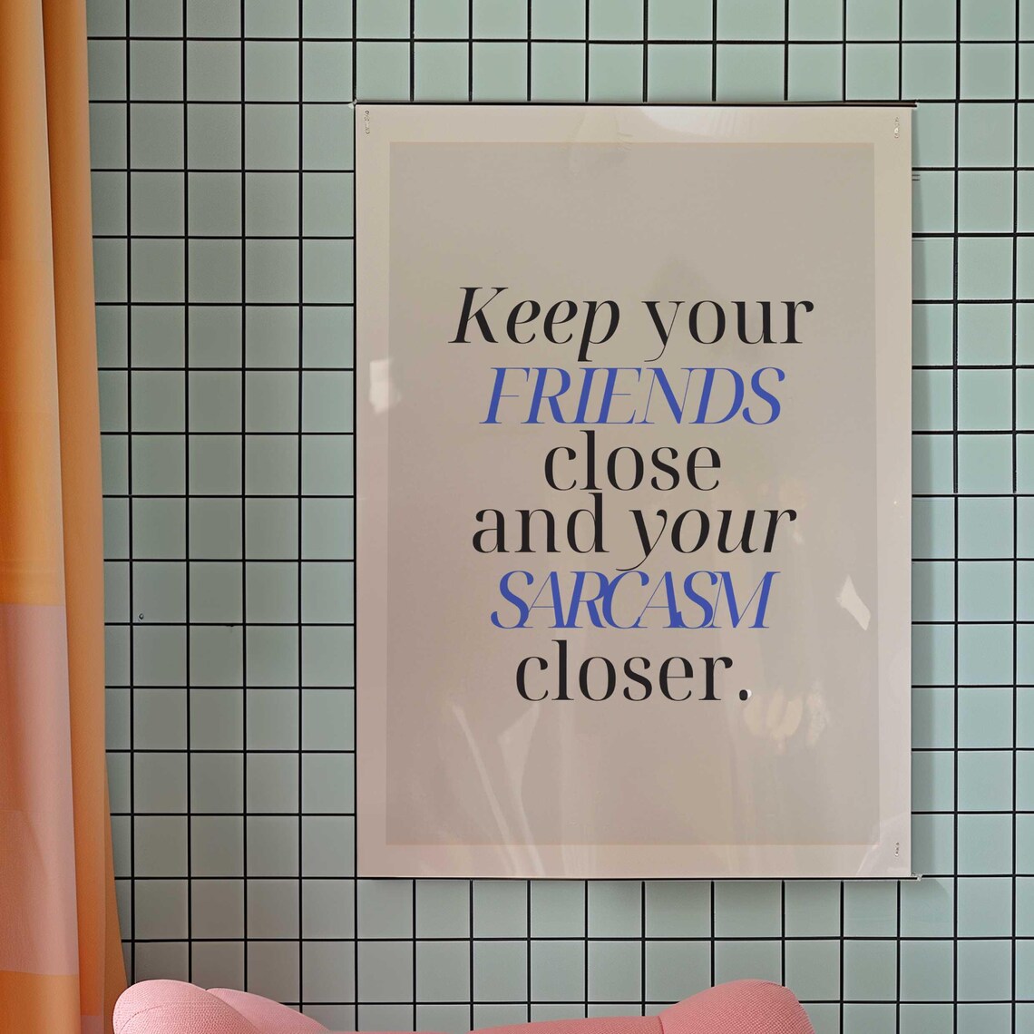 Sarcastic Typography, Funny Dorm Decor Art Print