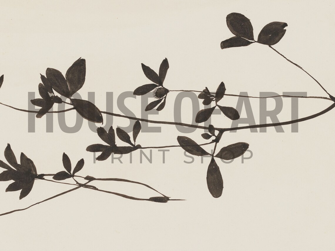 Vintage Abstract Flowers Botanical Art Print - Image 2