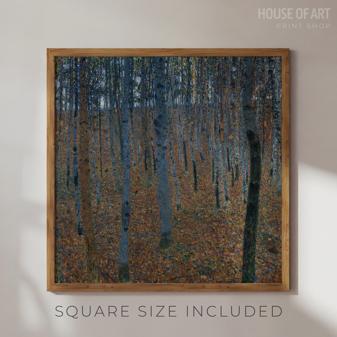 Gustav Klimt Beech Forest Autumn Trees Golden Leaves Painting Poster - Image 2