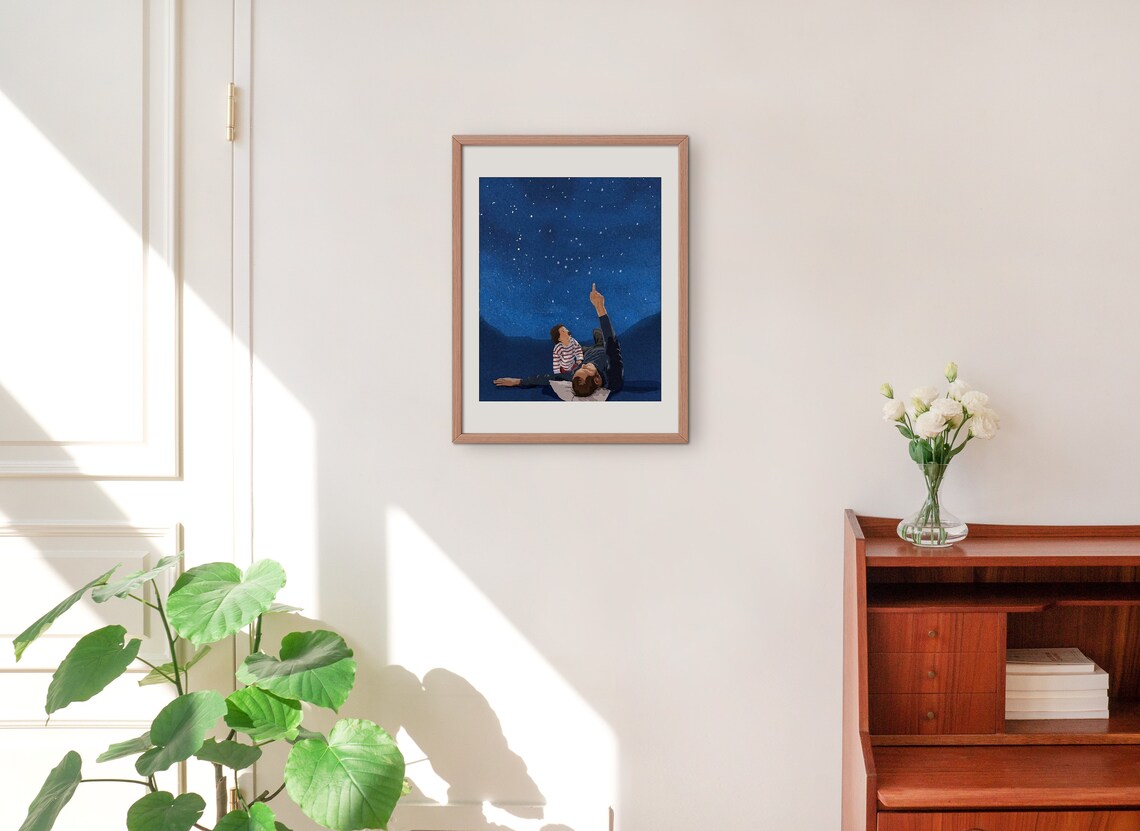 Under A Starry Night - Van Gogh Art Print - Image 3