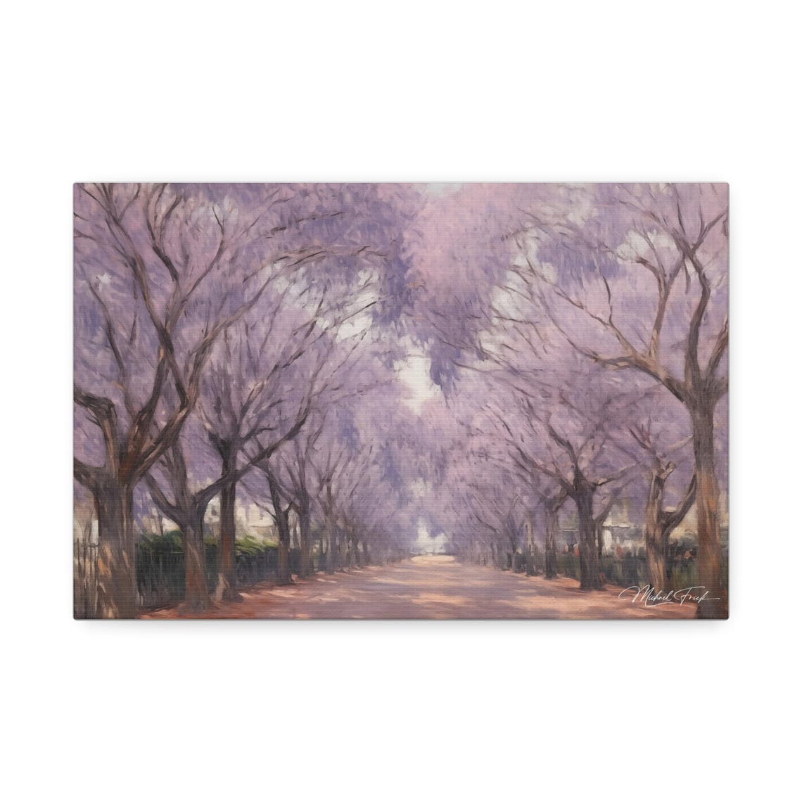 Blooming Jacaranda Avenue Spring Purple Trees Path Art Poster - Image 2