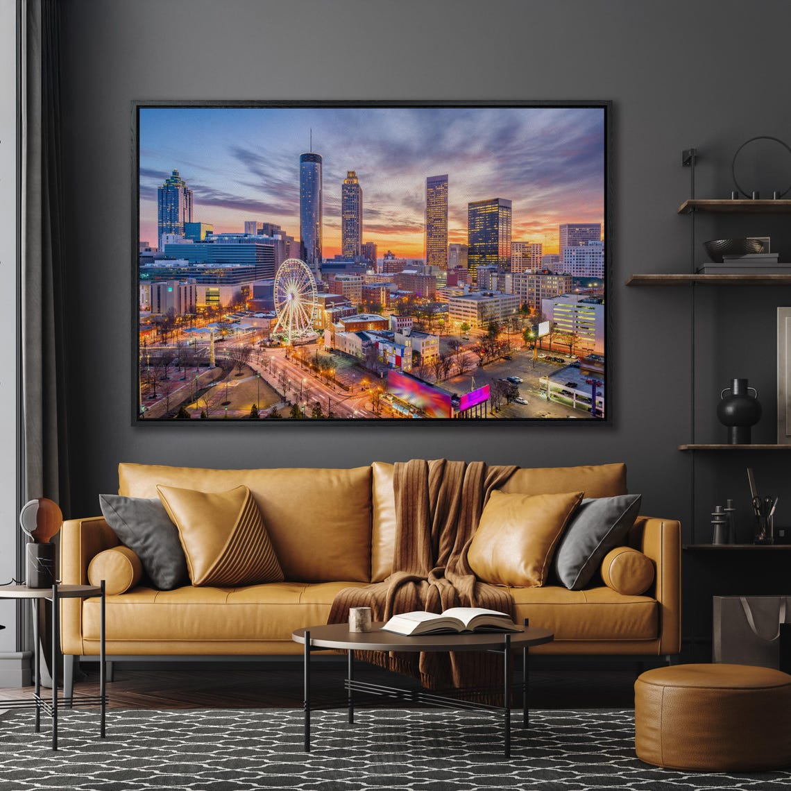 Atlanta Georgia Skyline Sunset Cityscape Photography Art Poster - Image 5