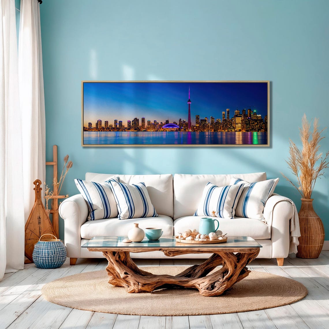 Toronto Skyline Night Lights CN Tower Triptych Canada Poster - Image 5
