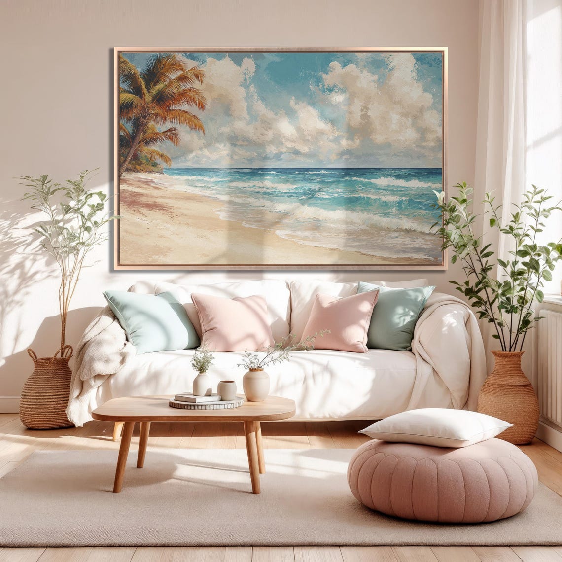 Tropical Palm Beach With Turquoise Waves and White Sand Poster - Image 5