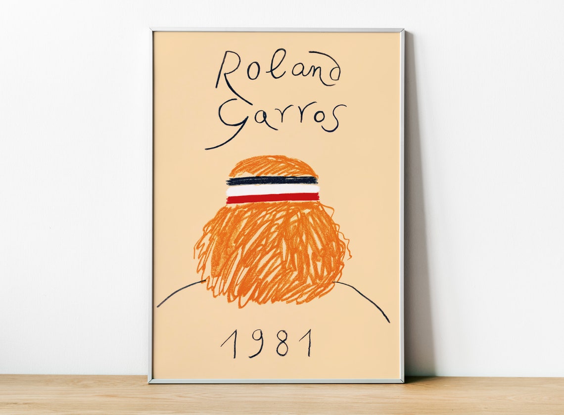 Roland Garros 1981 Vintage Tennis Poster