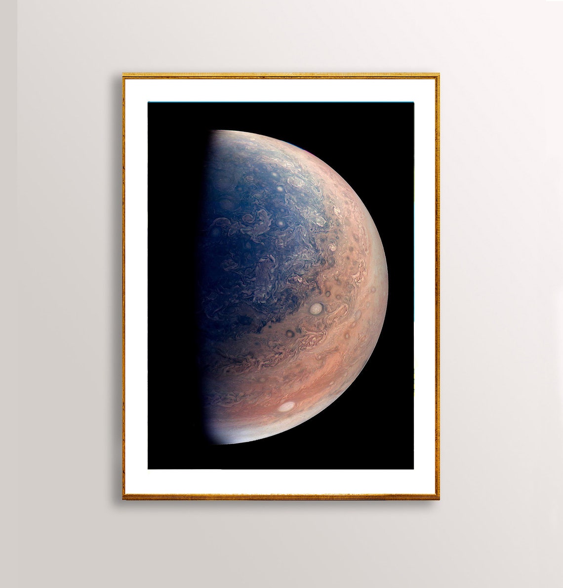 Jupiter Approaching Dramatic Swirling Storm Clouds Photo Poster