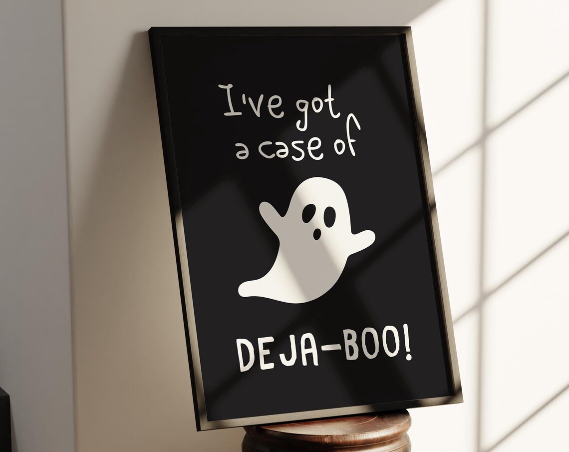 Trendy Halloween Prints Halloween Printables Retro Halloween Decor Cute Ghost Print Ghost Modern Halloween