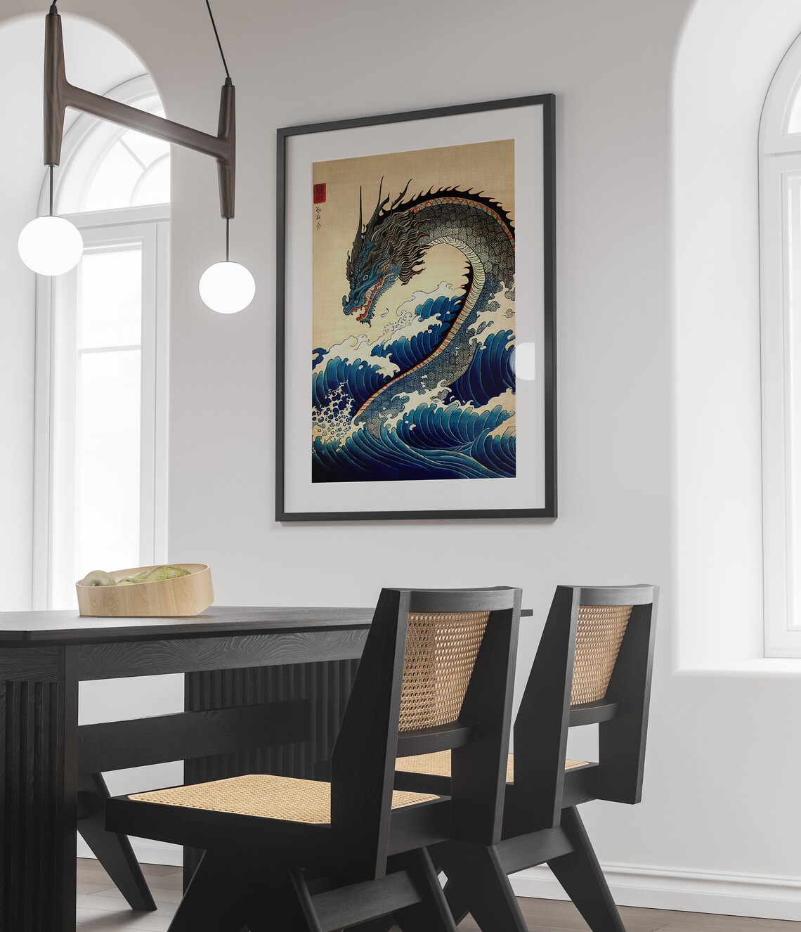 Dragon Japanese Art Style Wall Poster - Image 4