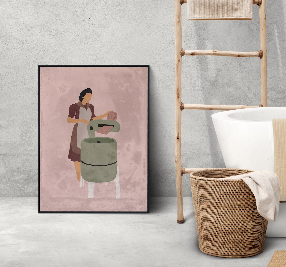 Susie Homemaker Laundry Room Vintage Wall Art