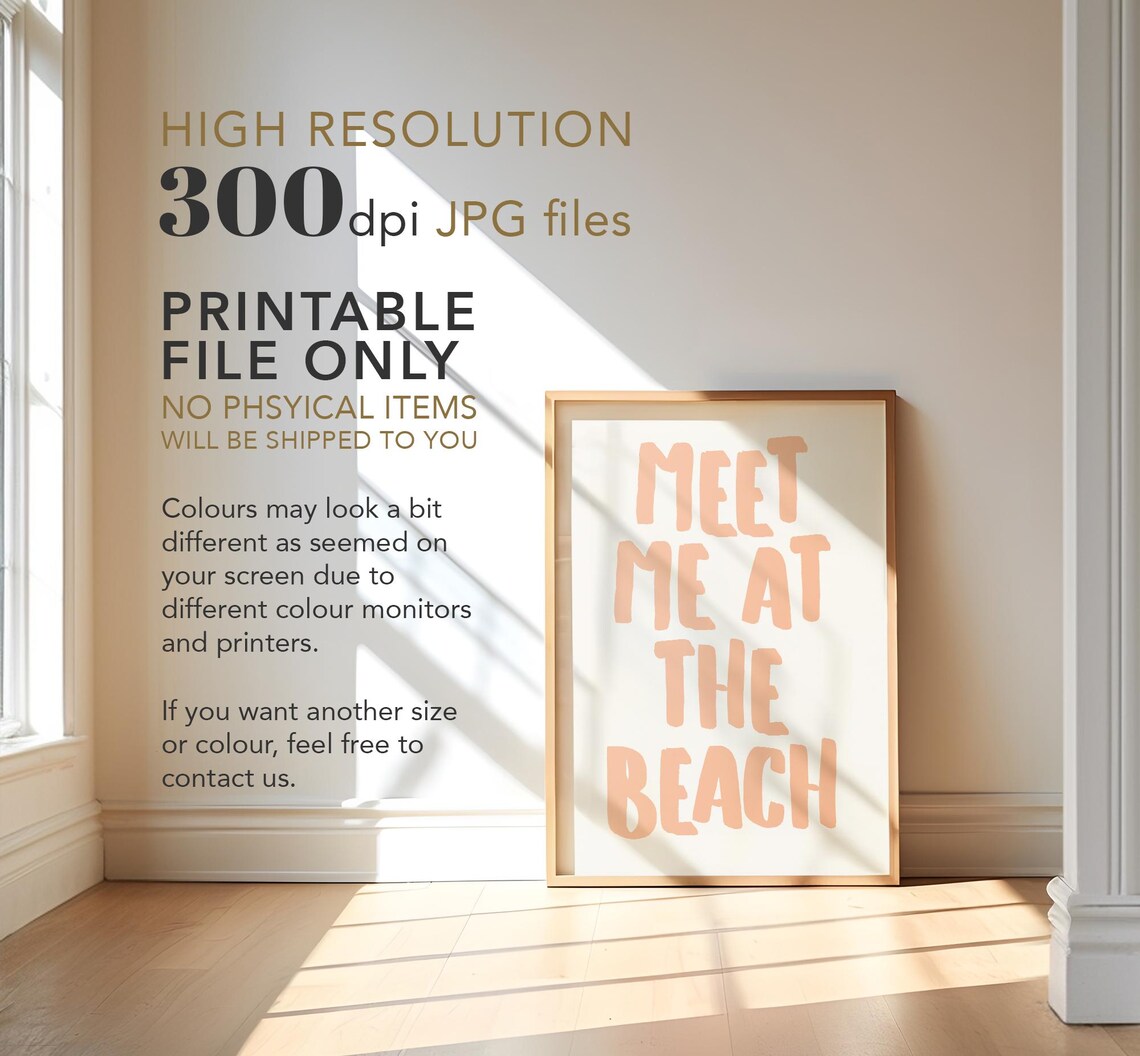 Meet Me At The Beach Ocean Aesthetic Poster - Image 4