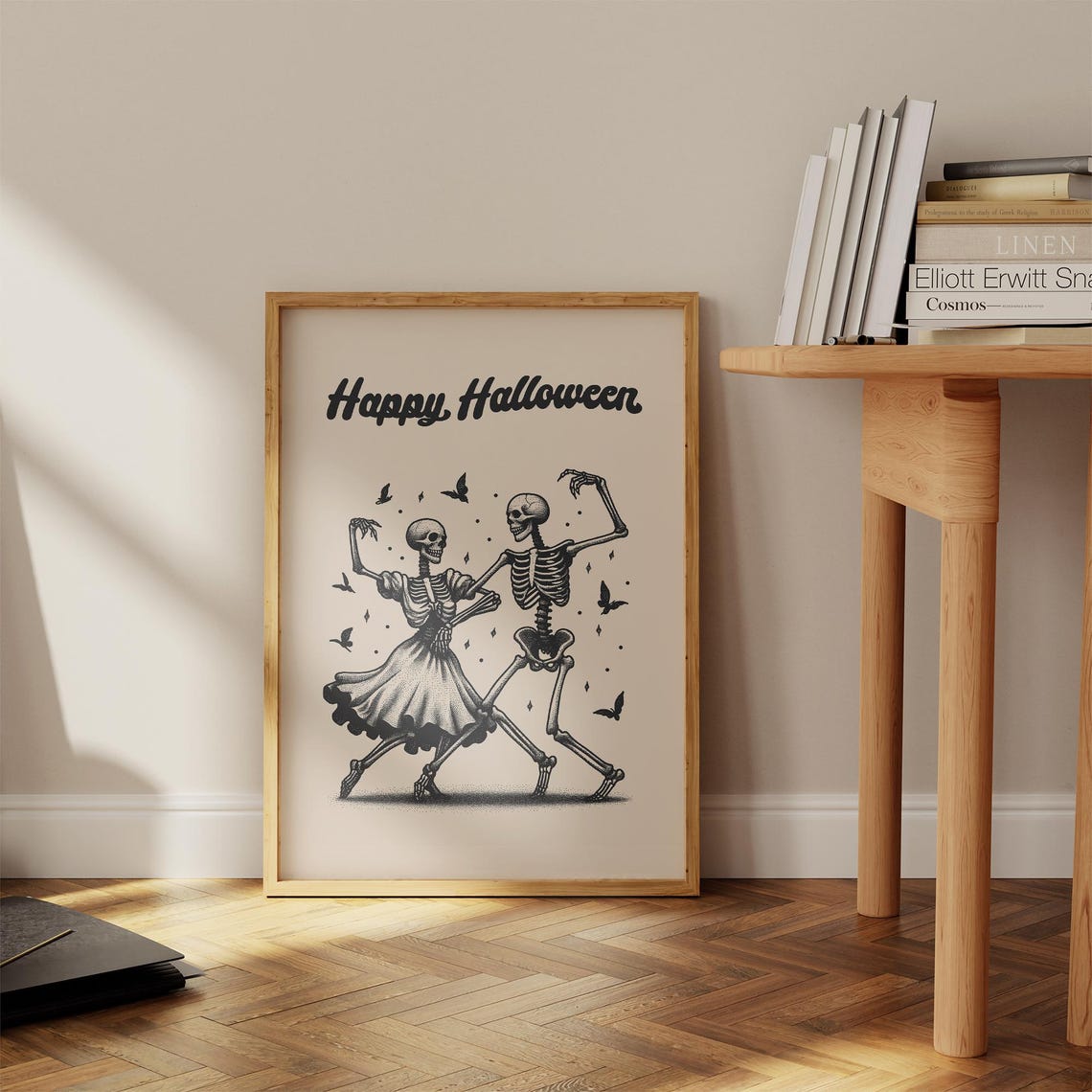 Dancing Skeletons Funny Halloween Poster - Image 2