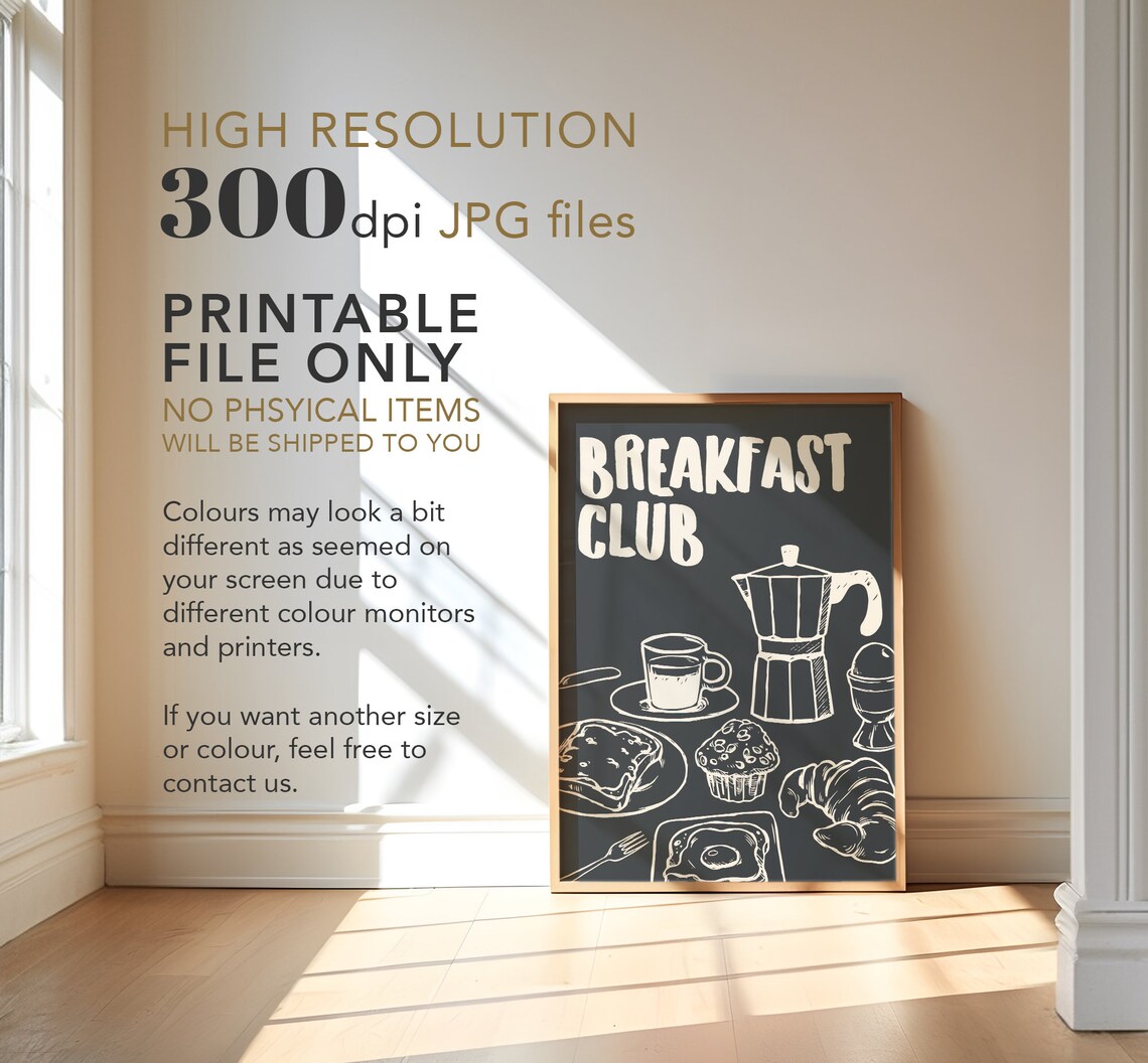 Breakfast Club Retro Poster for Dining Room, Kitchen - Image 4