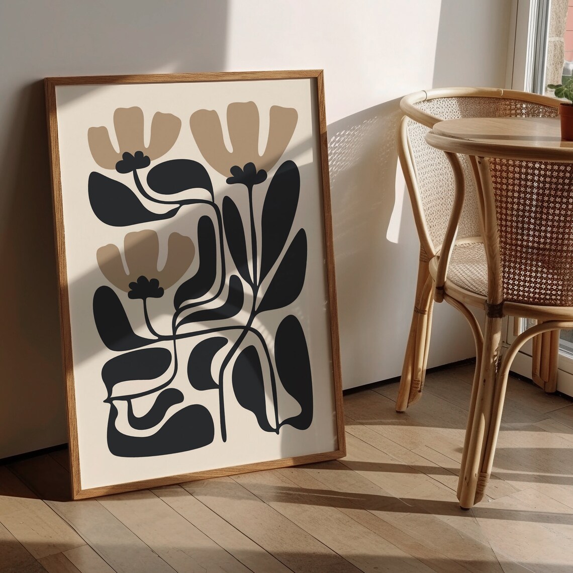Matisse-Inspired Botanical Flower Print, Japandi Boho - Image 2
