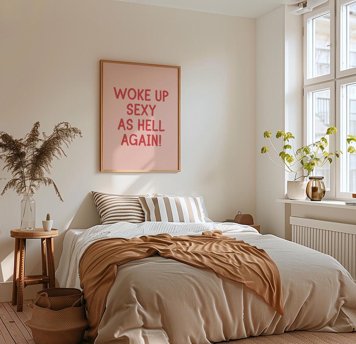Woke Up Sexy As Hell Again Retro Quote Art Print - Image 3