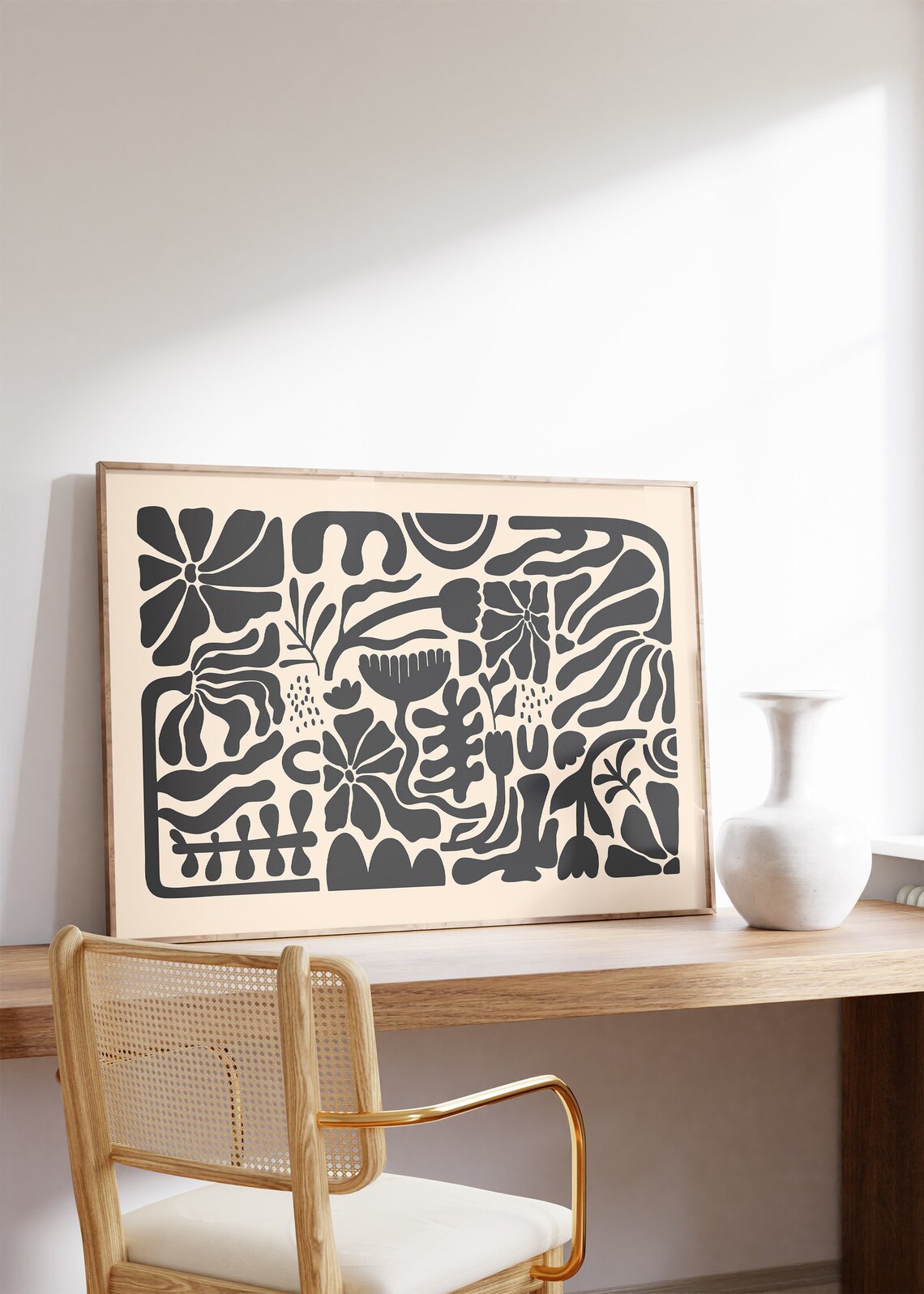 Botanical Retro Abstract Art Print, Home Decor - Image 3
