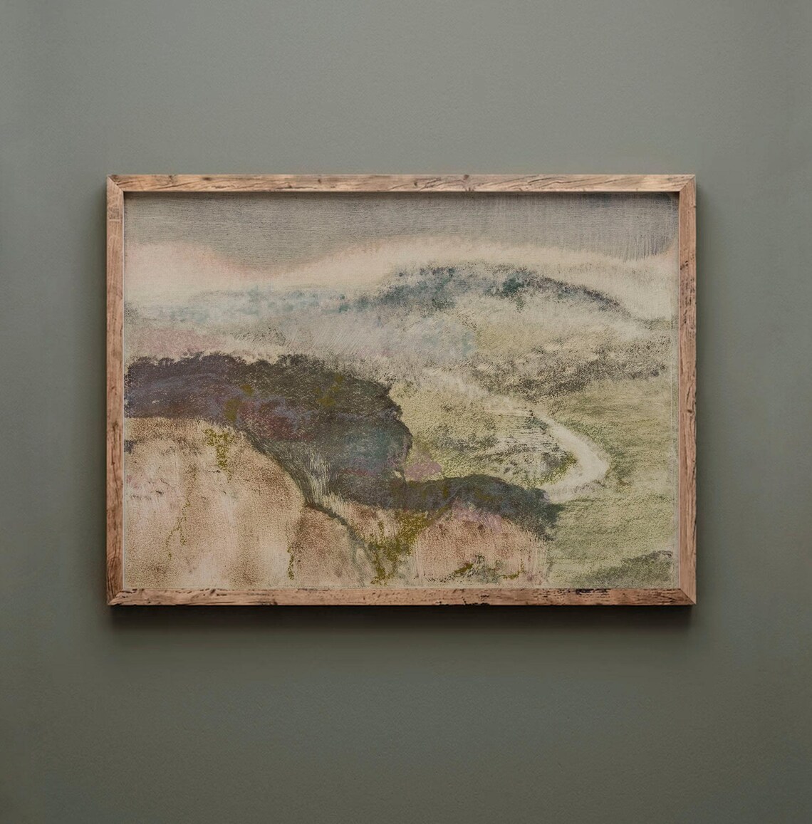 Vintage Pastel Abstract Landscape Art Print - Image 3