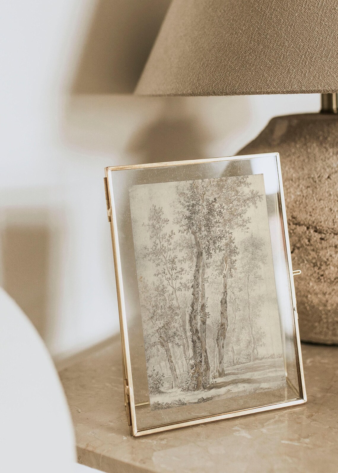 Vintage Landscape Sketch, Rustic Autumn Art Print - Image 2