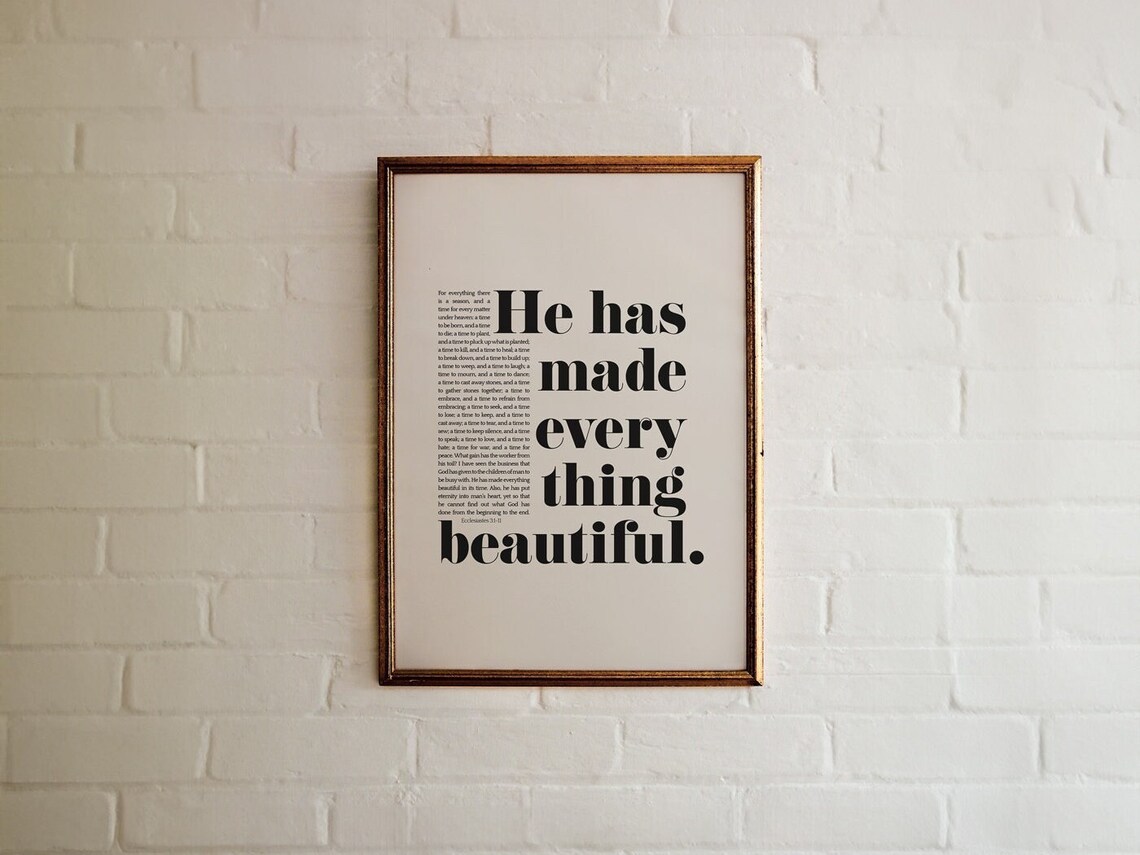 Ecclesiastes 3:11 Scripture Art Print, Bold Verse - Image 2