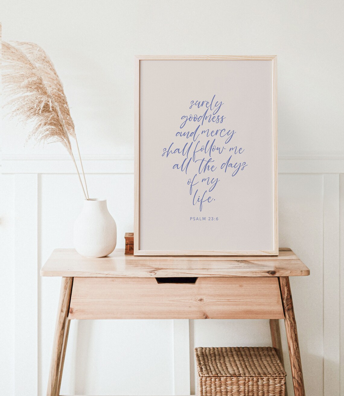 Psalm 23:6 Scripture Verse Art Print, Modern Typography - Image 4