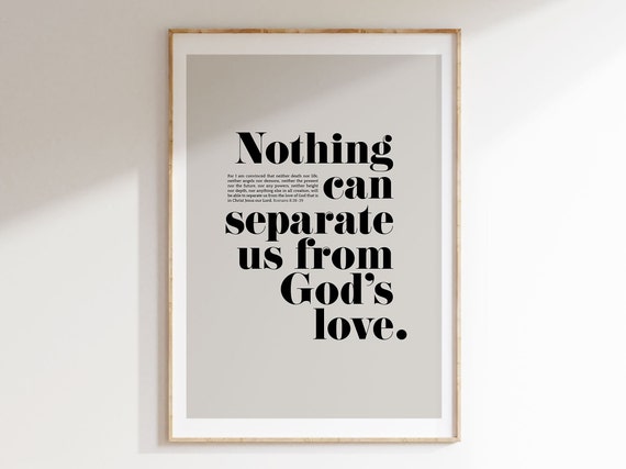 Romans 8:38-39 Bible Verse Art, Christian Scripture