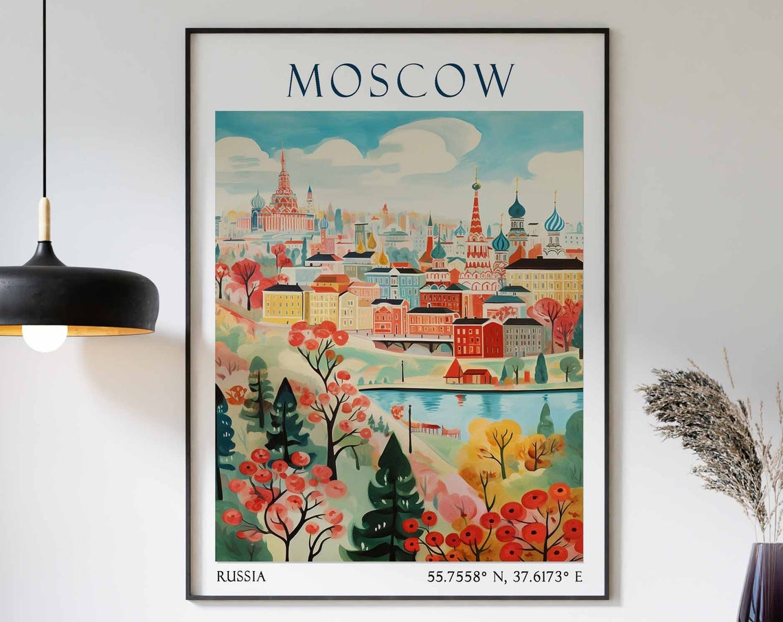 Moscow Travel Poster Moscow Travel Print Moscow Poster Moscow Travel Photo Moscow Wall Art Russia Travel