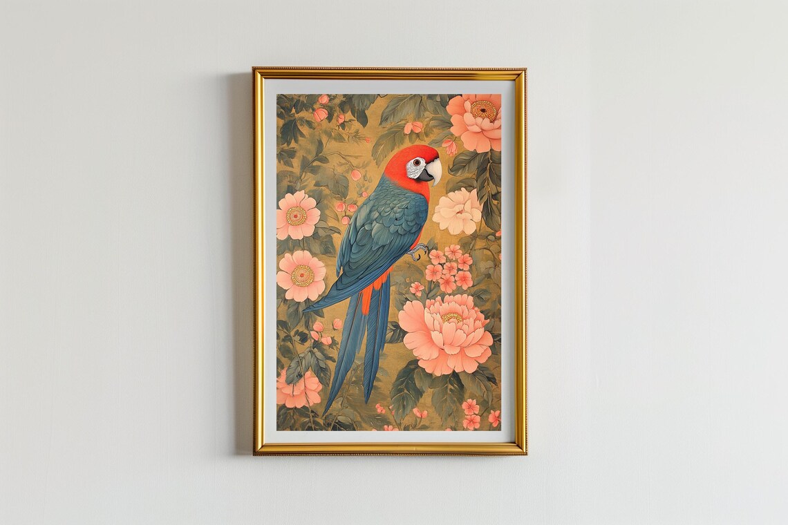 Tota Parrot Mughal Indian Animal Poster Print