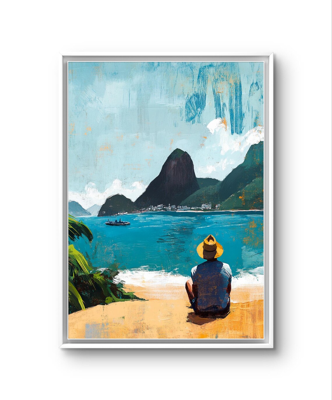 Rio De Janeiro Brazil Tropical Beach Scene Art Print