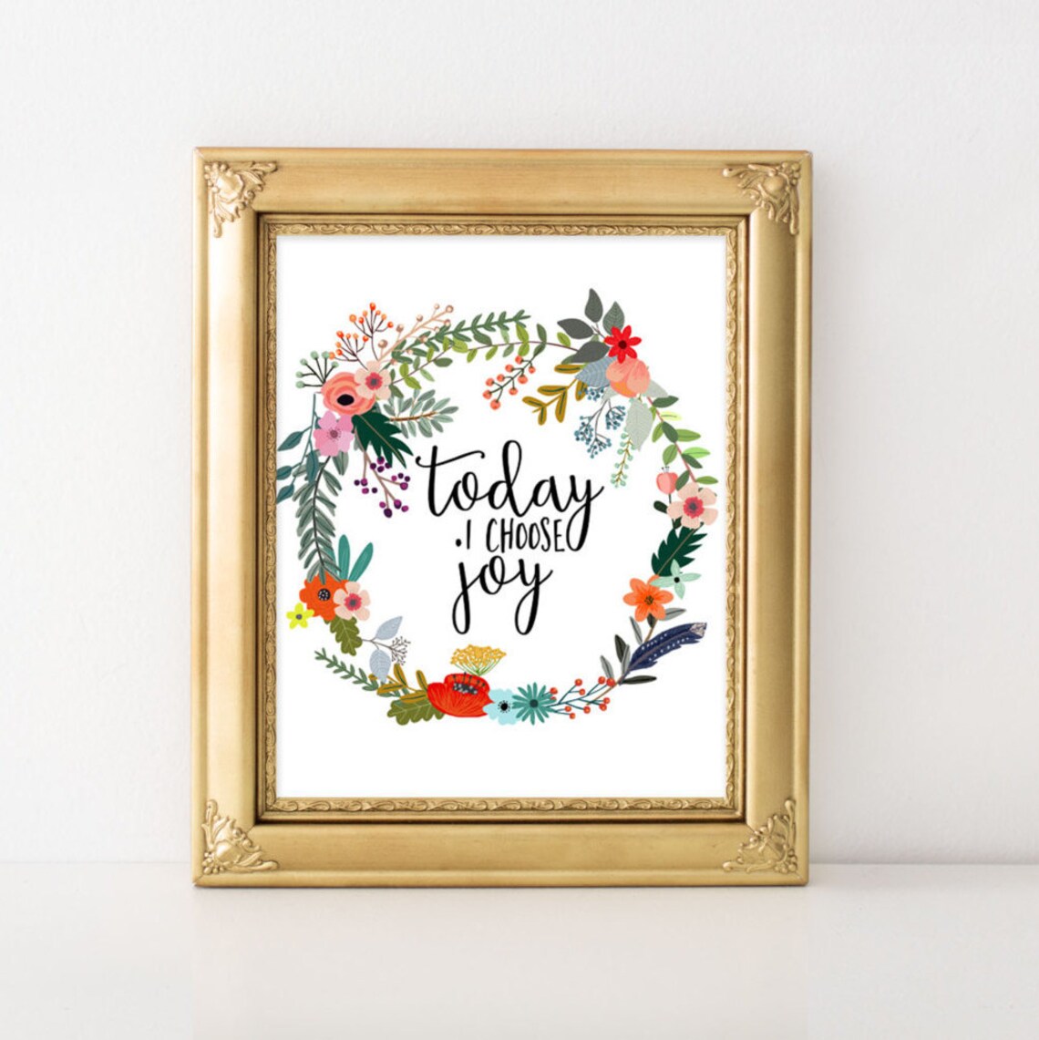 Today I Choose Joy Home Decor Poster Print