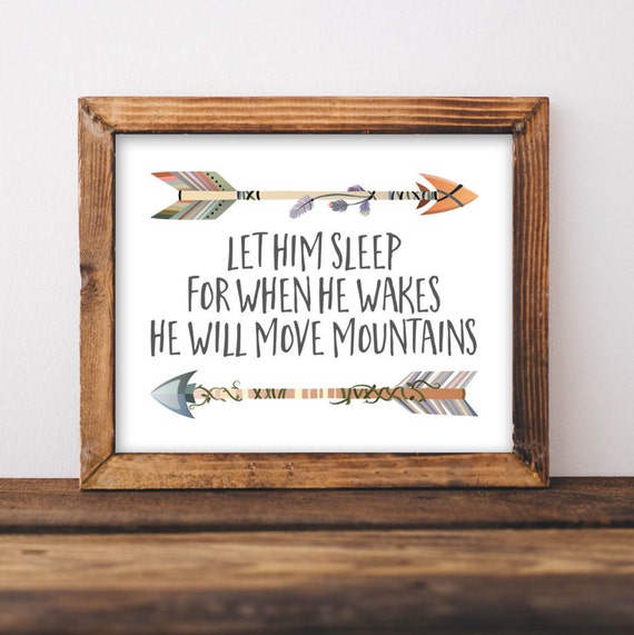 Tribal Art Nursery Arrow Quote Art Print