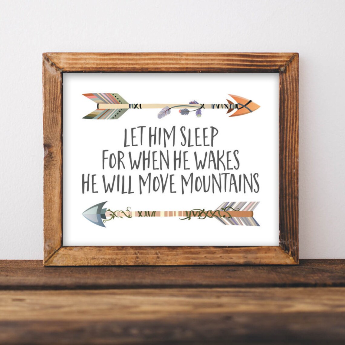 Tribal Art Nursery Arrow Quote Art Print