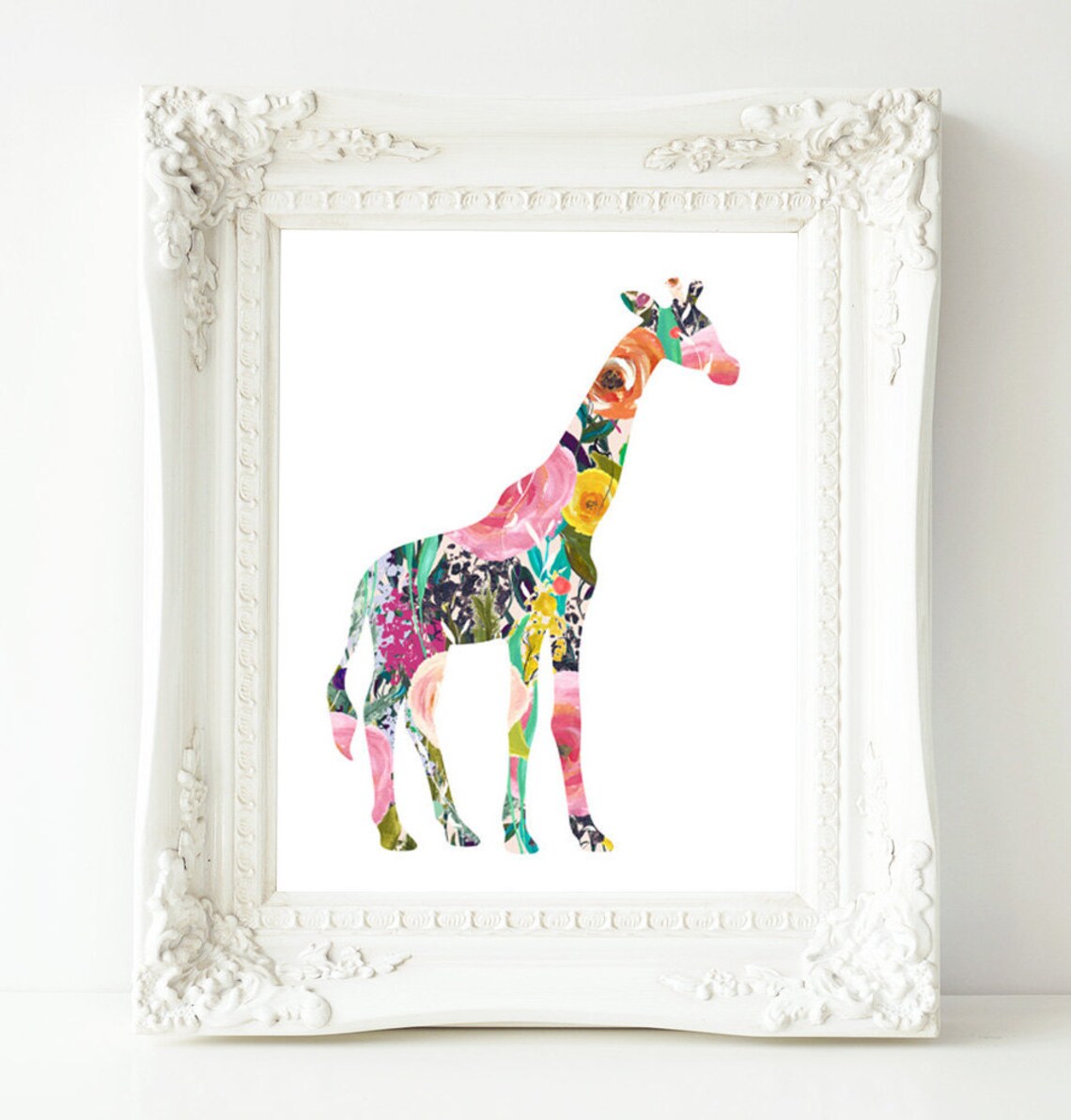 Giraffe Baby Girl Nursery Decor Love Quote Print