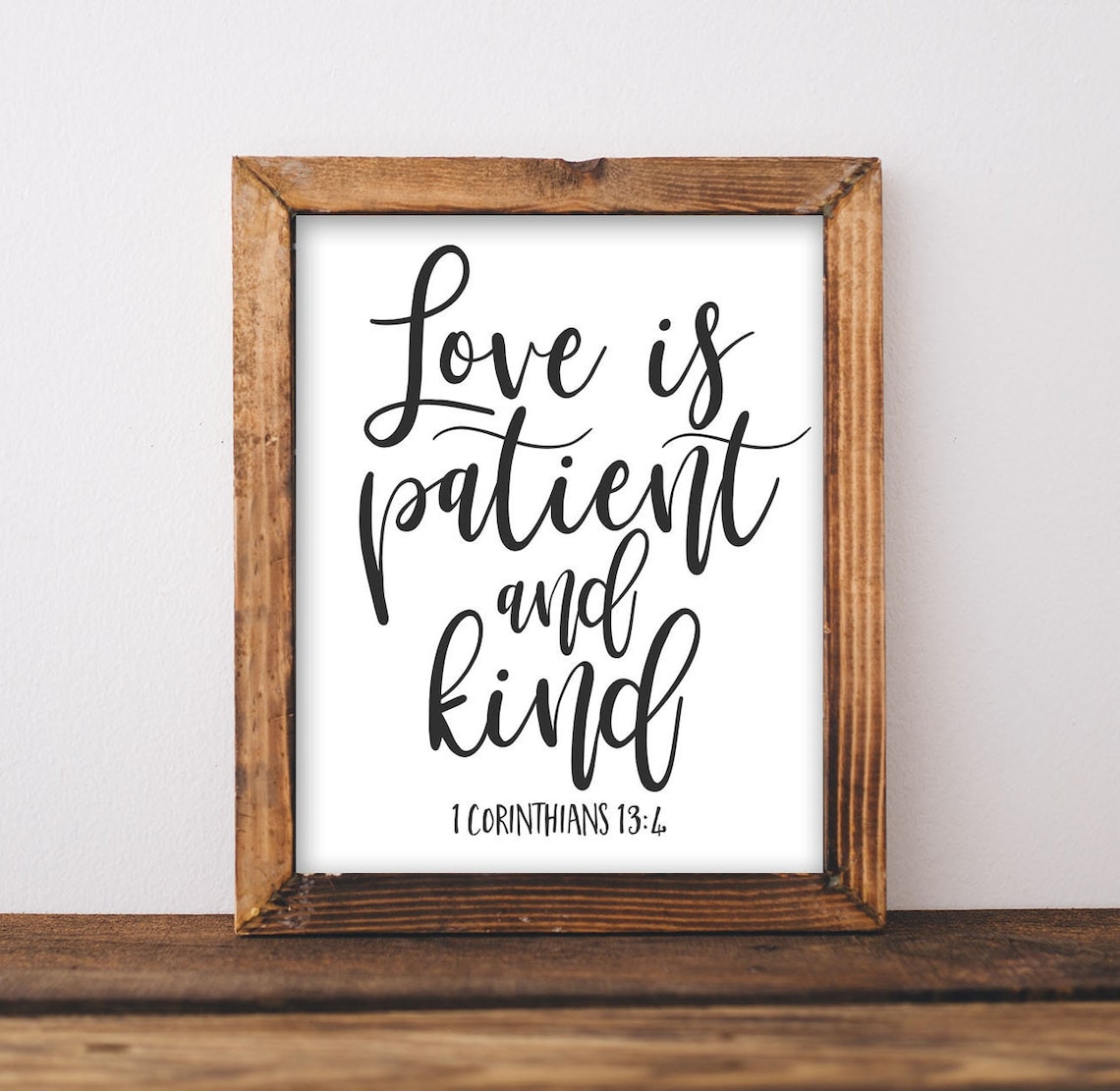 Love Is Patient And Kind Scripture Verse Art Print