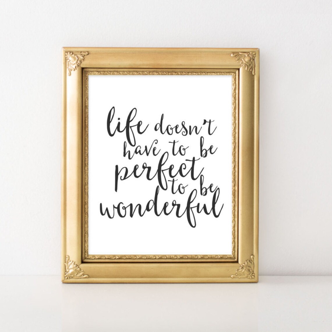 Art Life Doesn't Have To Be Perfect Quote Print