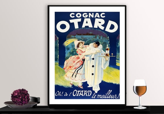 Cognac Otard Vintage Beverage Poster, Bar Decor