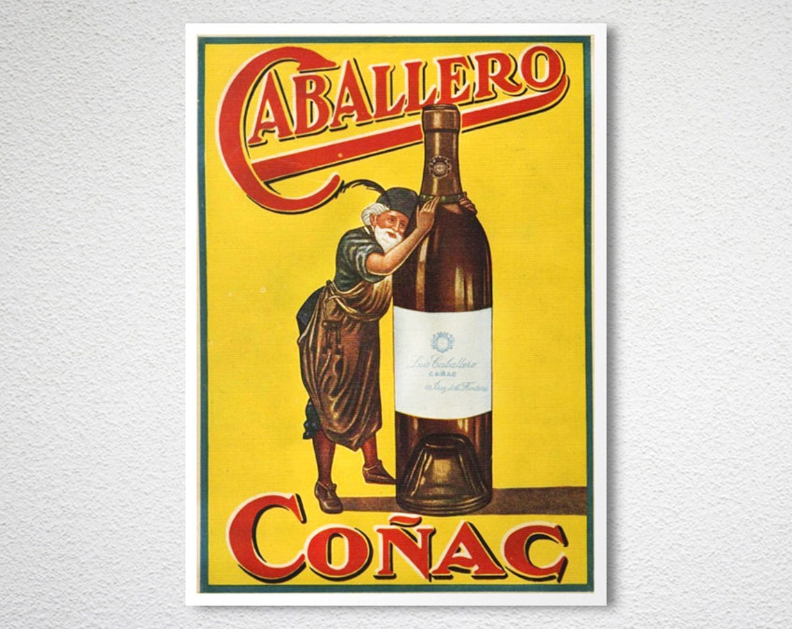 Caballero Coñac Classic Vintage Spanish Wine Advertisement Poster - Image 2