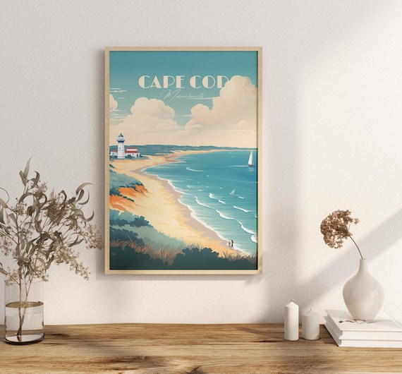 Cape Cod Poster, New England Massachusetts Travel