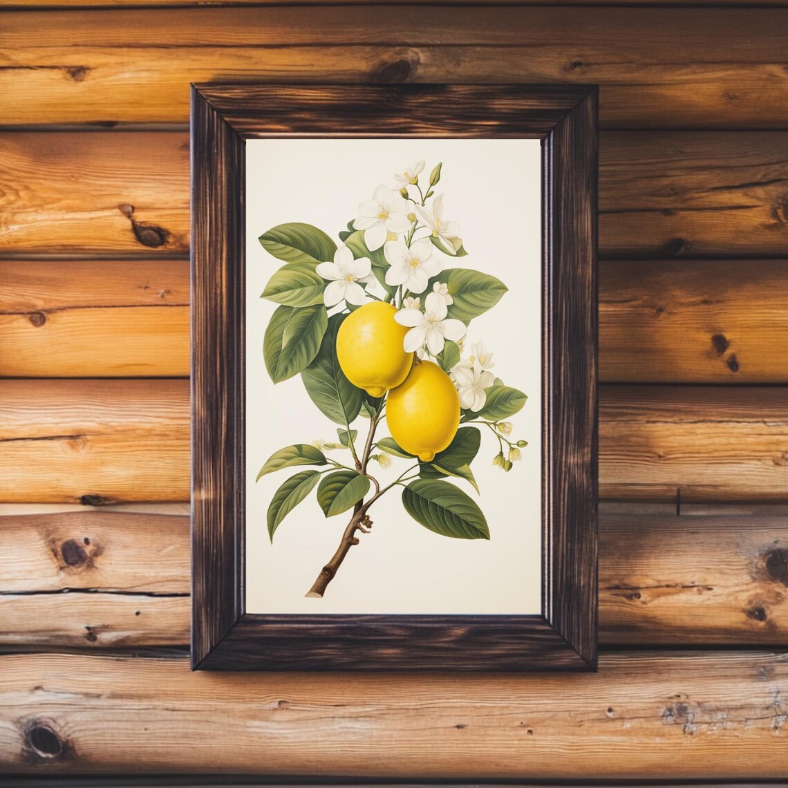 Vintage Lemon Tree Print, Retro Kitchen Decor - Image 2