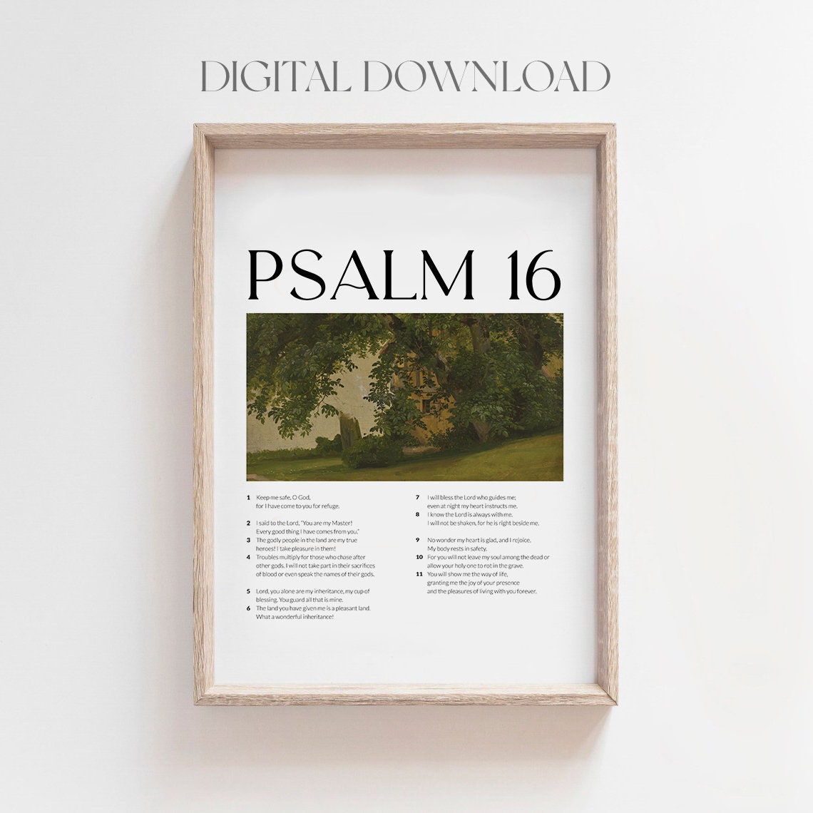 Psalm 16 Chapter Lord You Alone Are My Inheritance Vintage Art Poster - Image 2