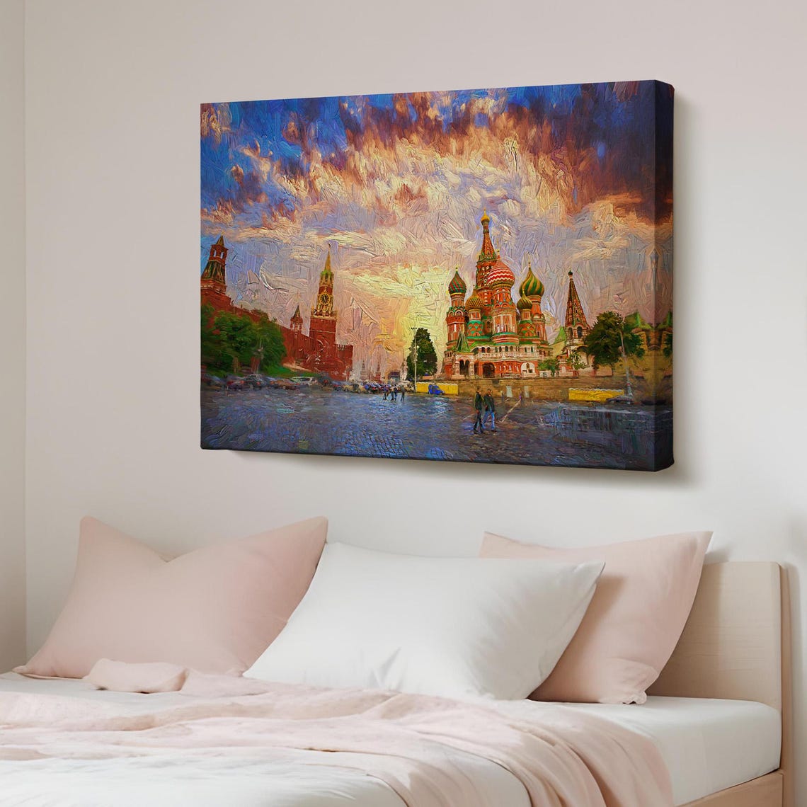 Saint Basil's Cathedral Red Square Moscow Russia Painting Poster
