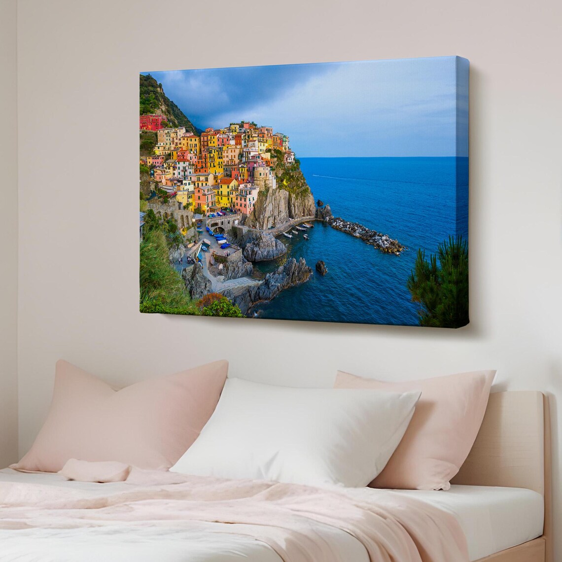 Manarola Cinque Terre Colorful Village at Dusk Italy Wall Art