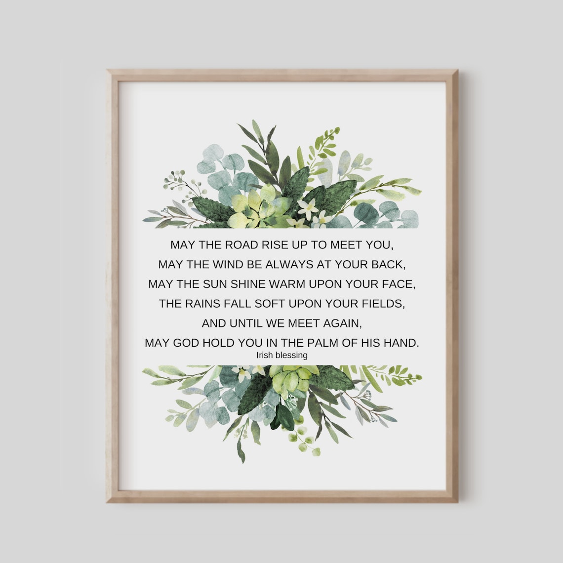 May The Road Rise Up Irish Blessing Watercolor Art Print