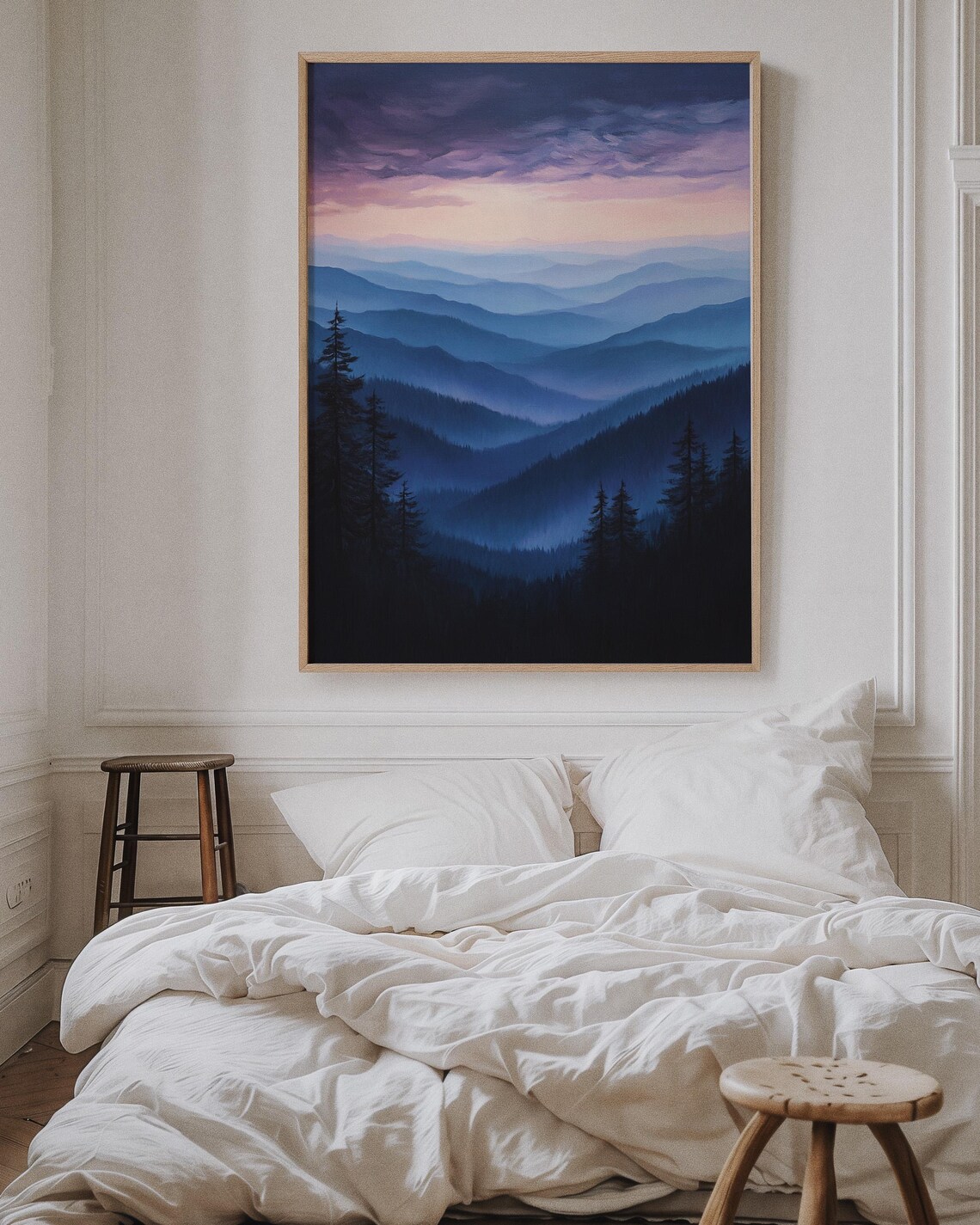 Misty Blue Ridge Mountain Art Print, Layered Landscape - Image 4
