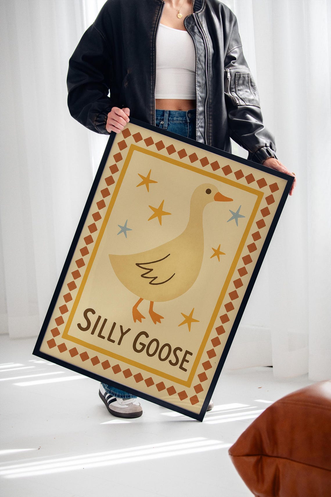 Silly Goose, Retro Folk Style Kitchen Decor - Image 2