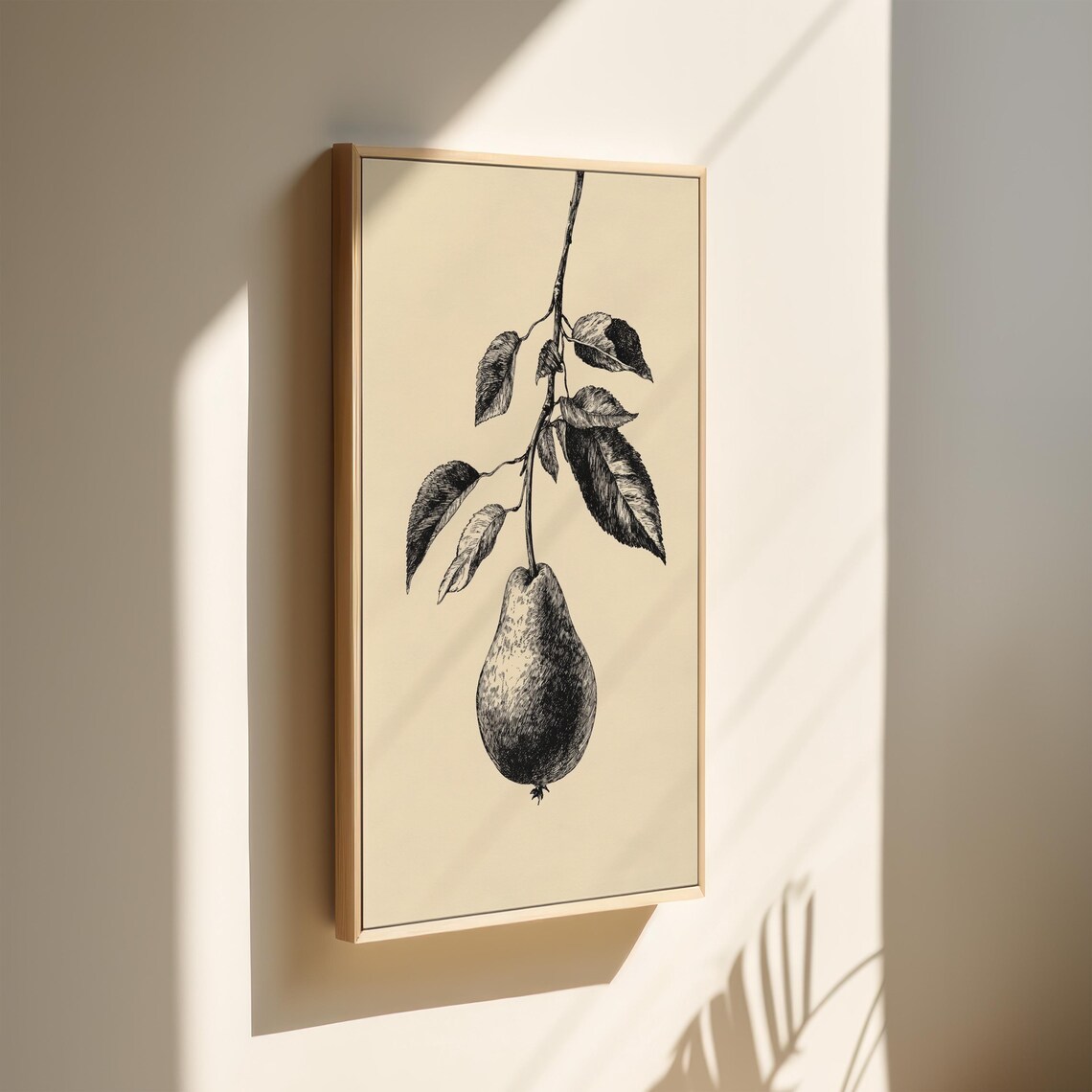 Vintage Pear Illustration, Rustic Kitchen Decor - Image 5