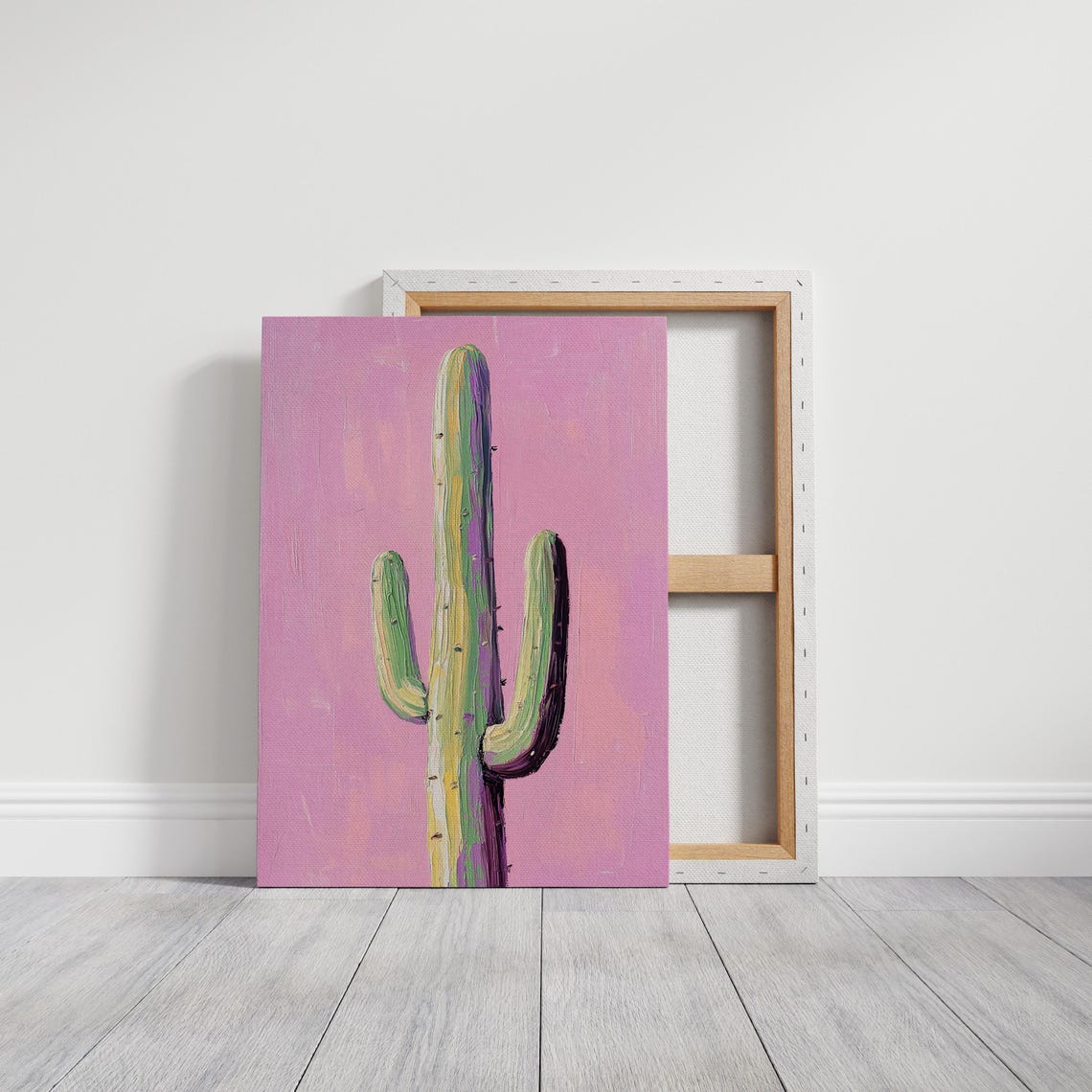 Saguaro Cactus Bright Pink Background Modern Desert Art Poster - Image 4