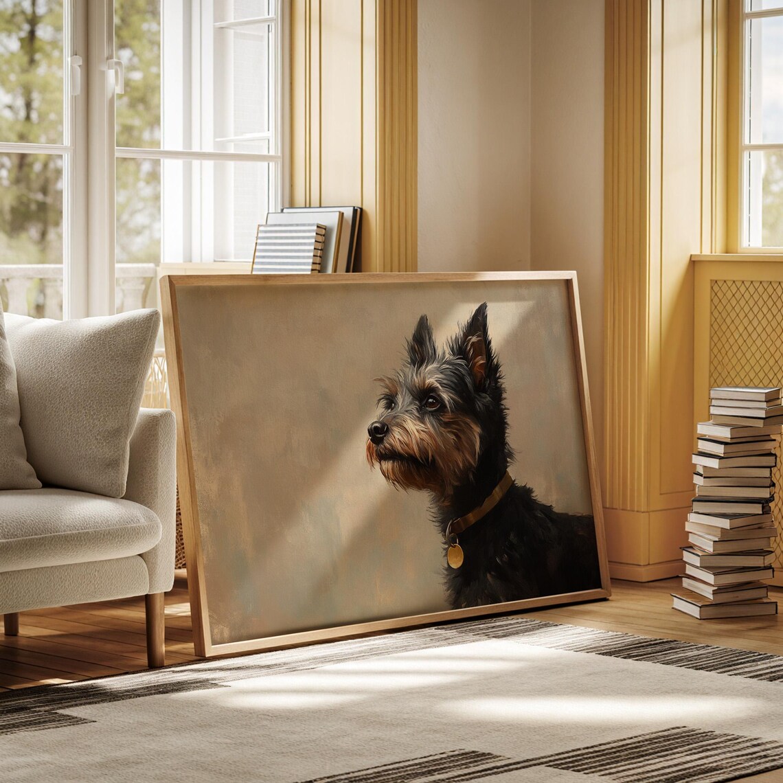 Yorkshire Terrier Dog Portrait, Realistic Pet Painting - Image 4
