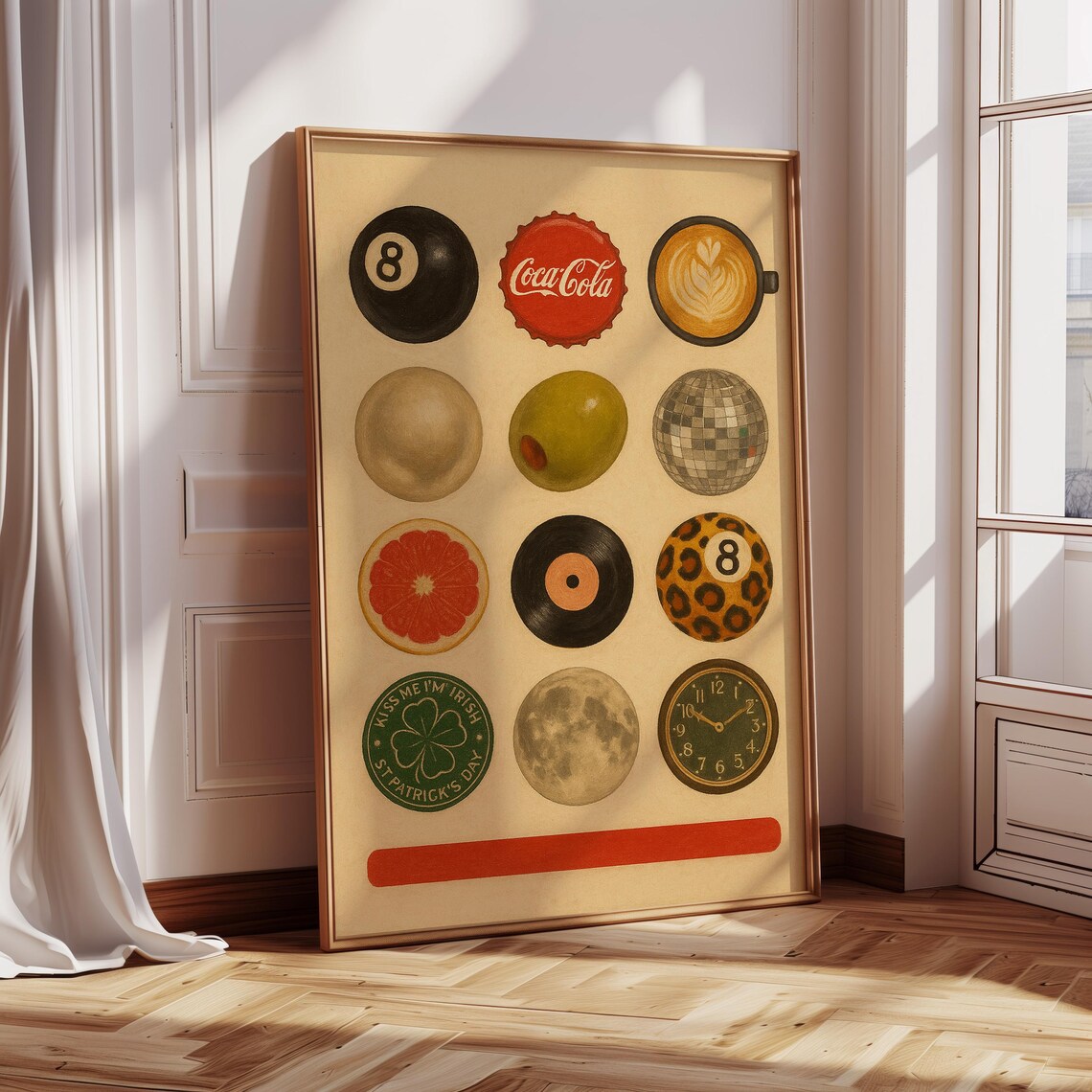 Retro Circle Icons, Midcentury Style Graphic - Image 2