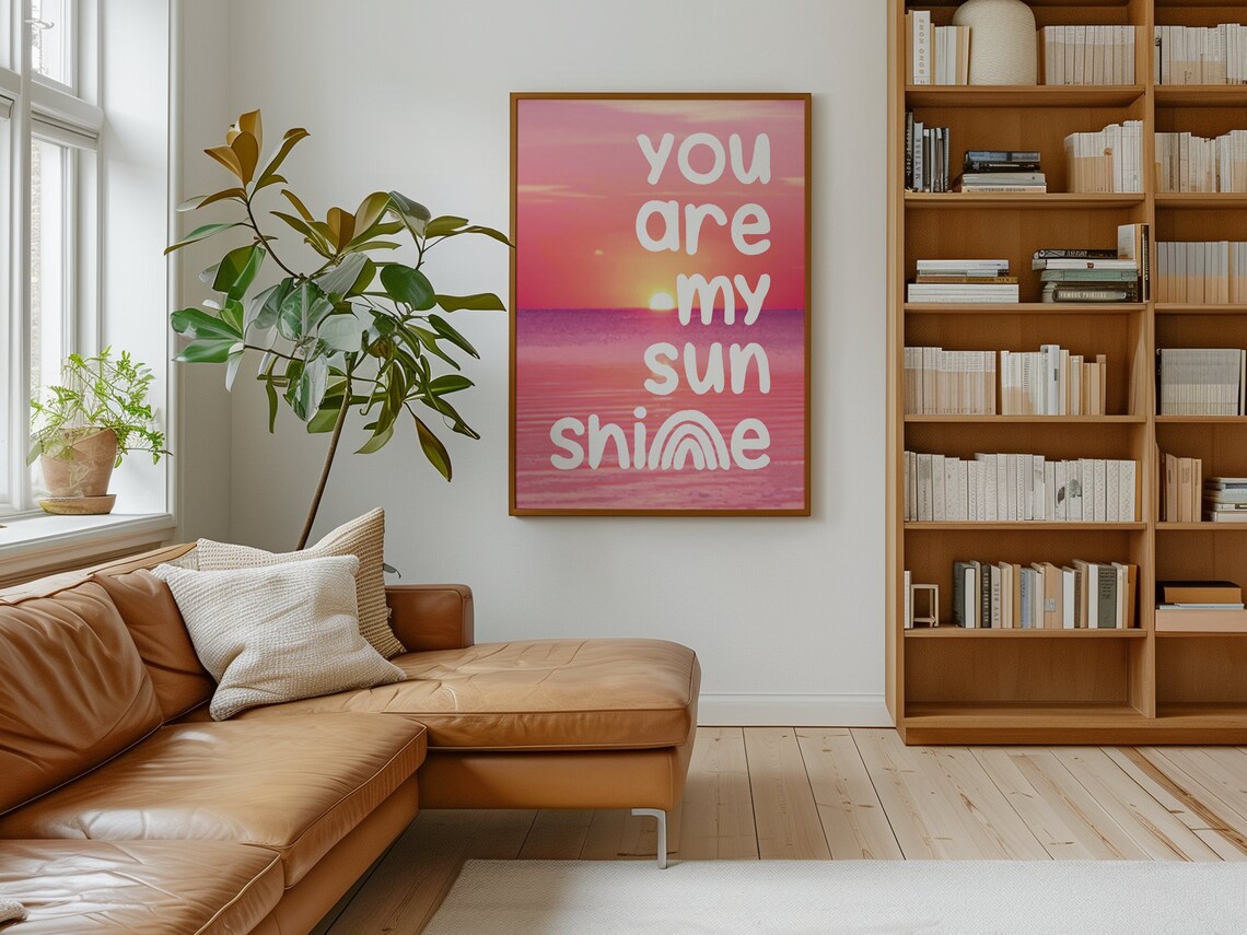 You Are My Sunshine Boho Minimalist Art Print - Image 2