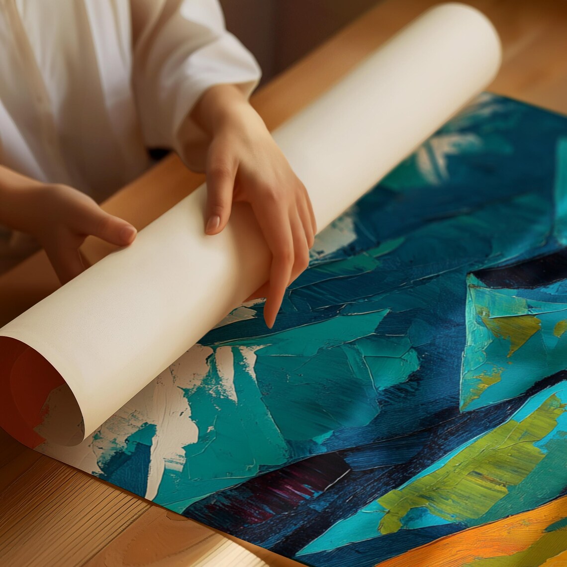 Bold Mountain Landscape, Abstract Nature Poster - Image 3