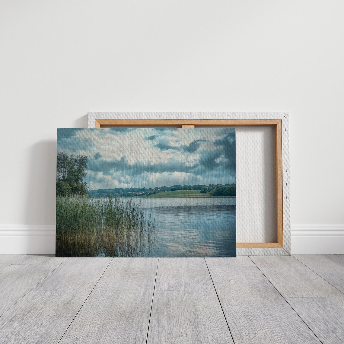 Countryside Lake Landscape, Rustic Decor Nature Print - Image 2